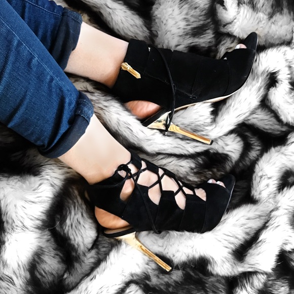 Sam Edelman Shoes - Sam Edelman Palma black suede lace up heels