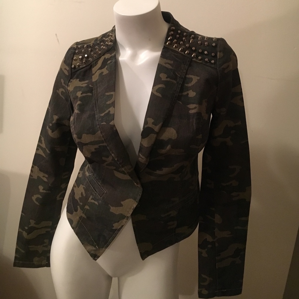 Camo studded Jacket