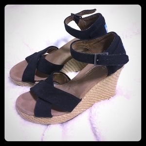 TOMS strappy sandal wedges