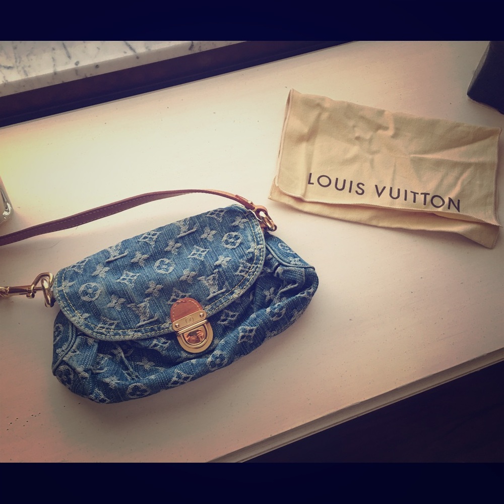 Denim Louis Vuitton pleaty mini