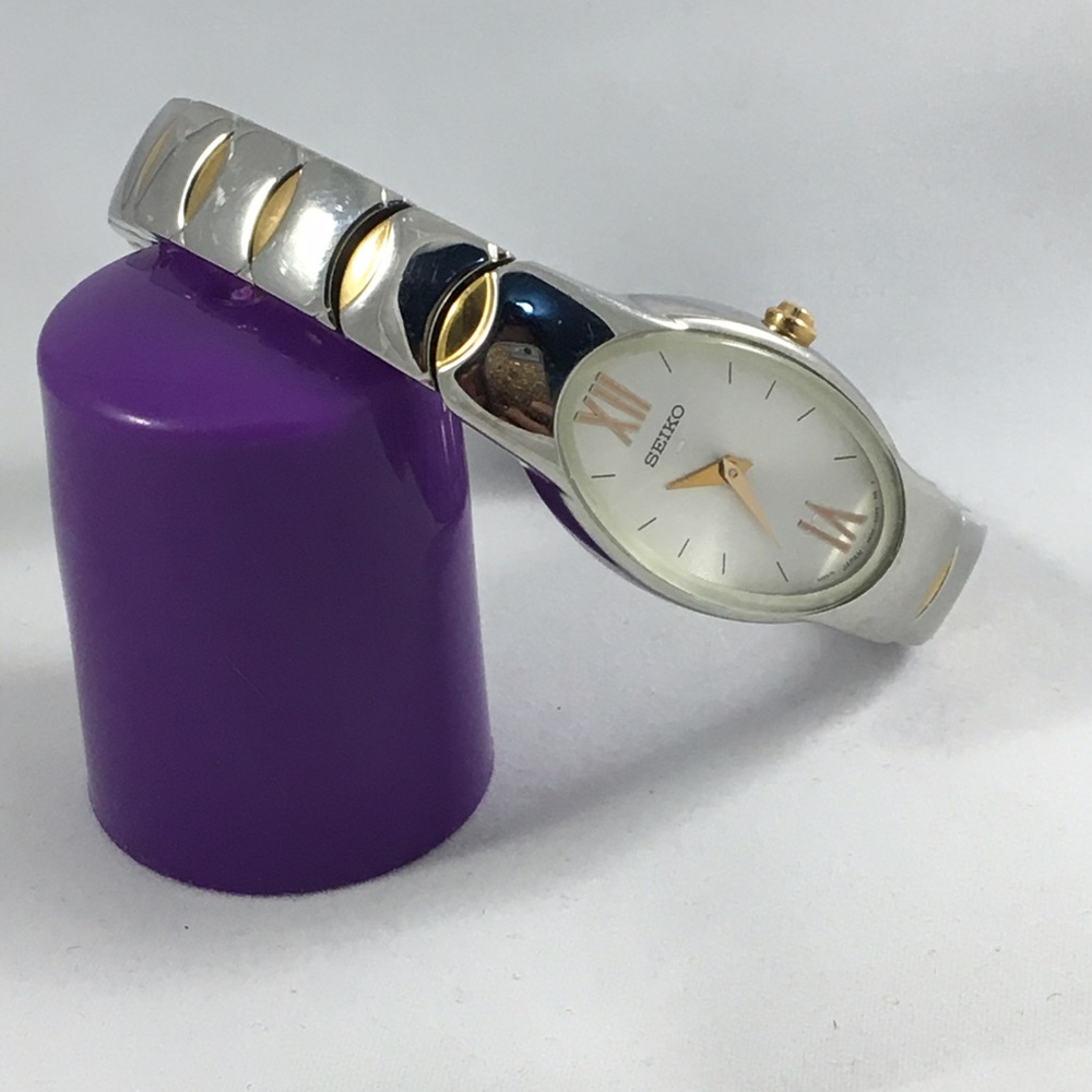 Women two tone Seiko watch