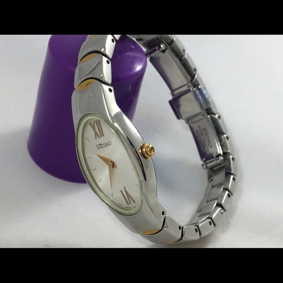 Women two tone Seiko watch