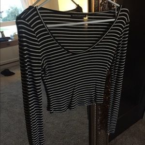 Black and white stripped Brandy Melville top