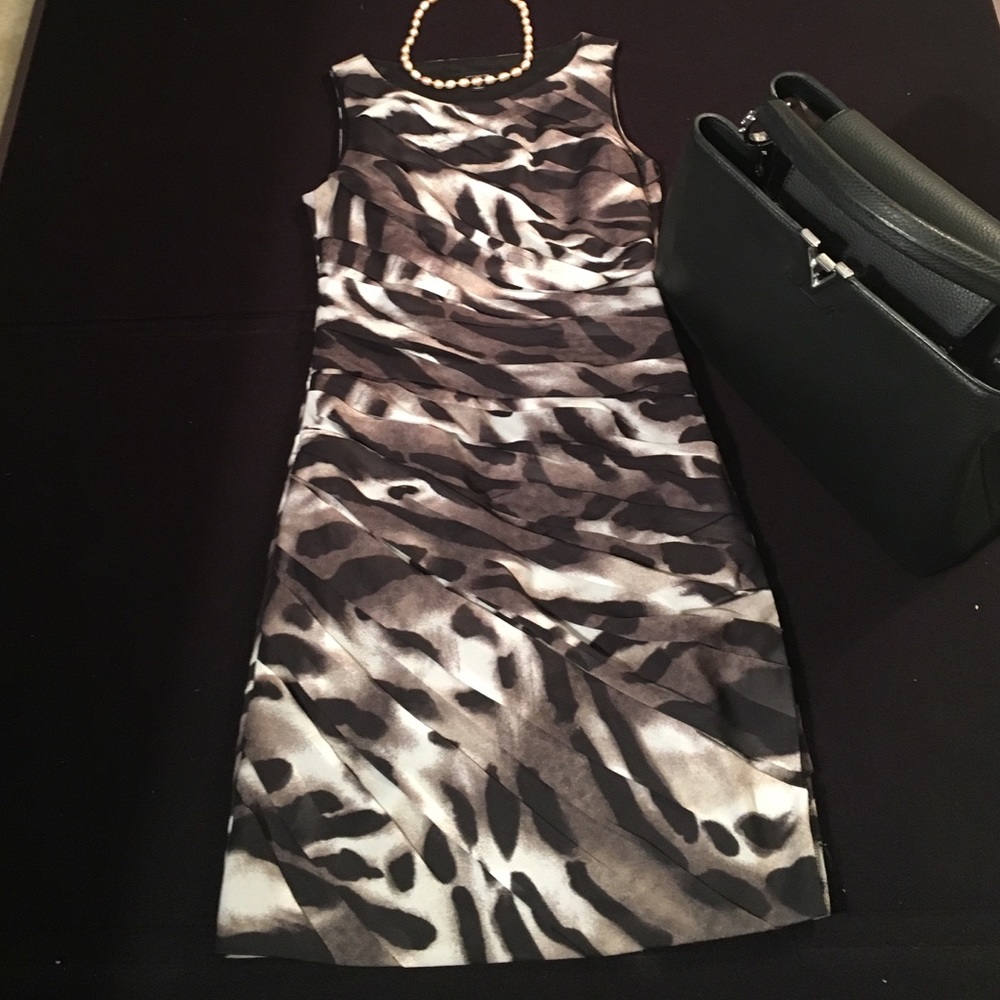 Ann Taylor Animal Print Sheath Dress - Size 0
