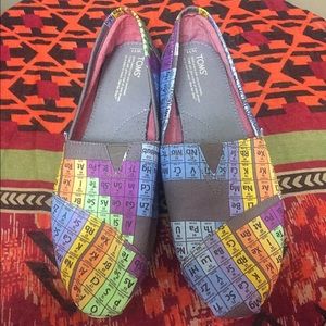 Rare Periodical Table of Elements TOMS slip ons