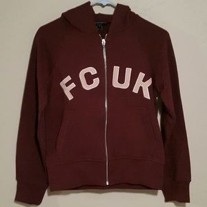 FCUK zip up hoodie