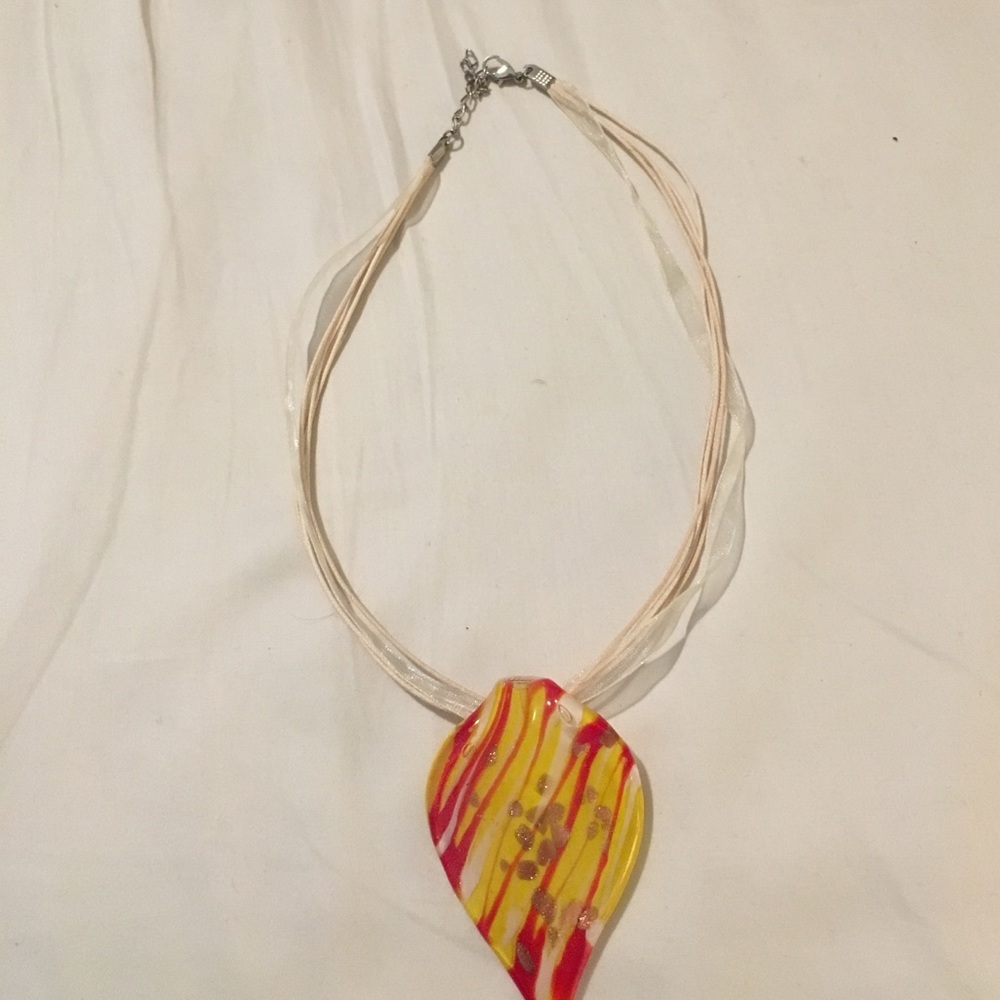 Glass statement necklace