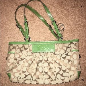 Coach Signature Pleated Gallery Tote