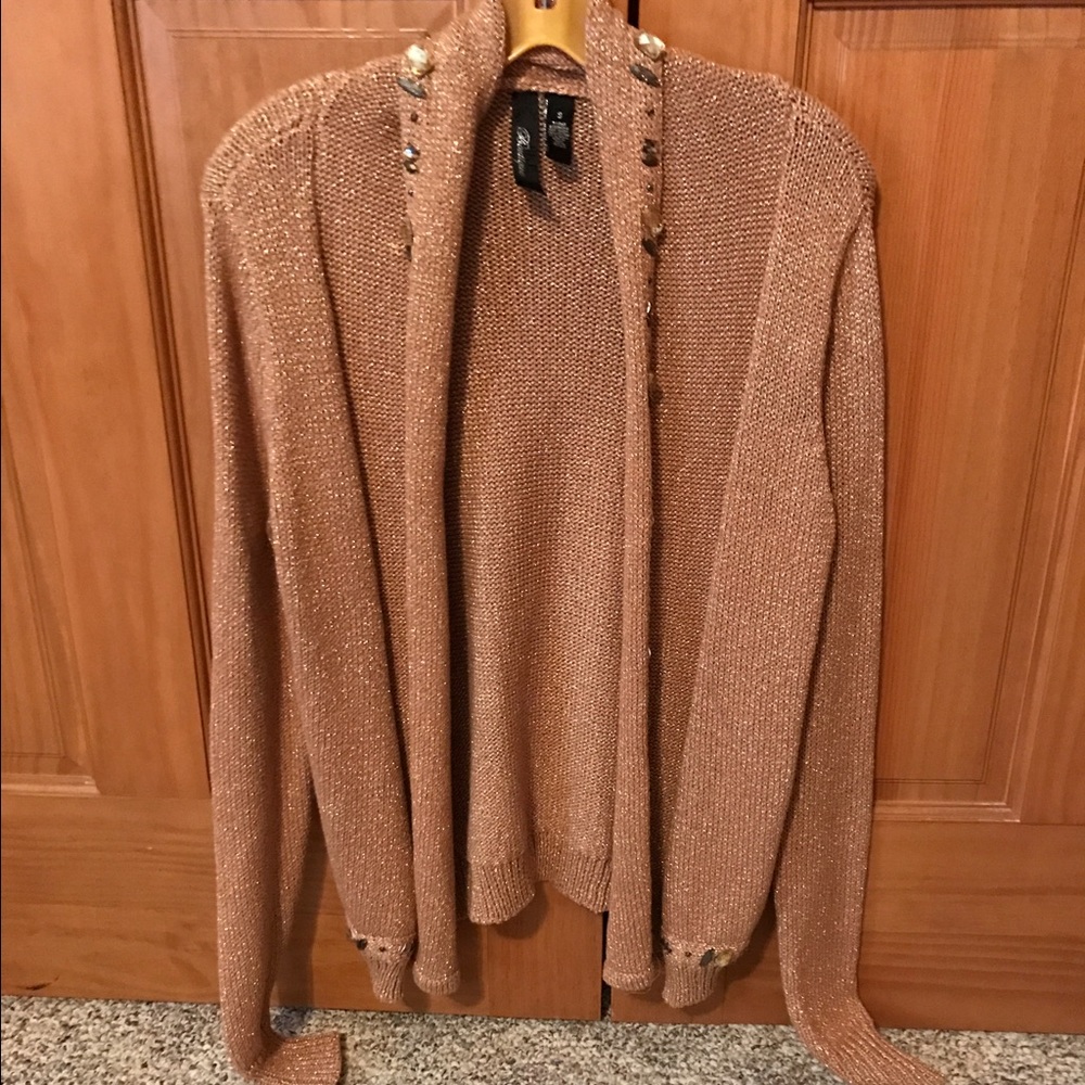 Gold embellished Buckle cardigan