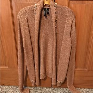 Gold embellished Buckle cardigan