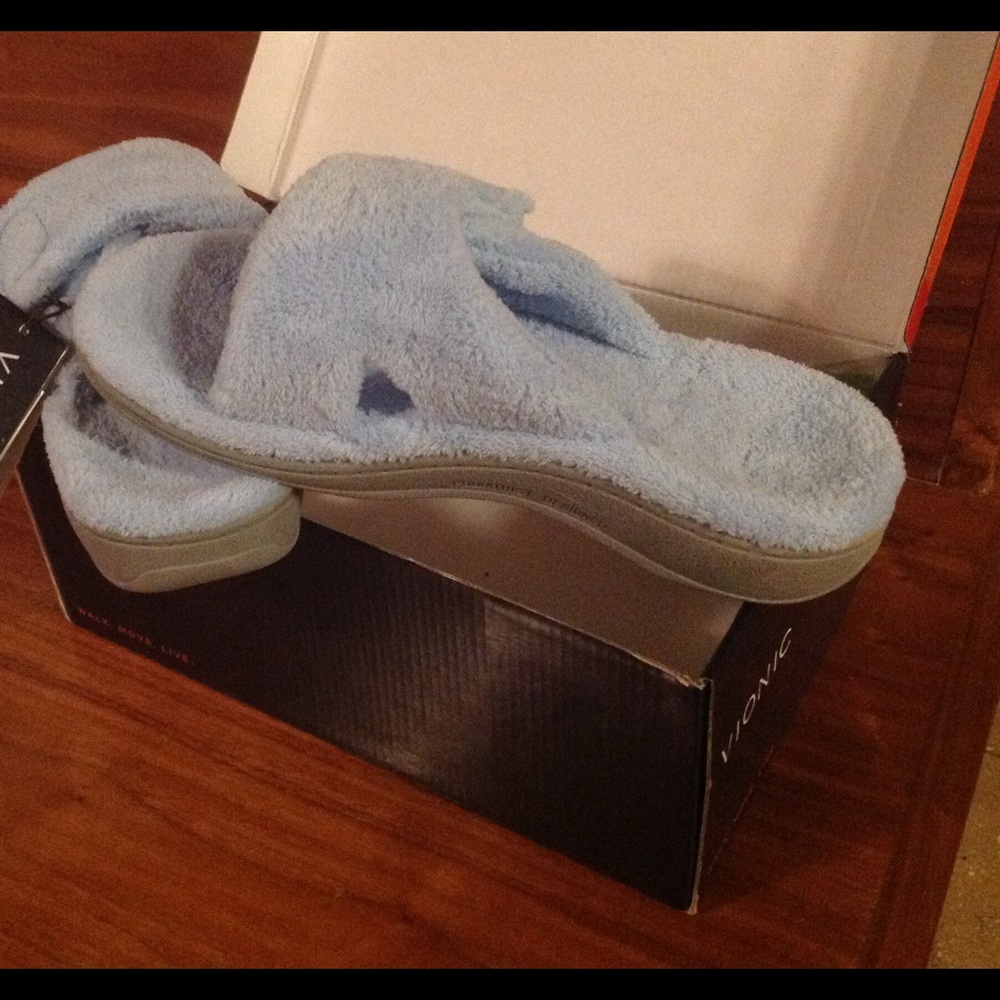 Sky blue slippers