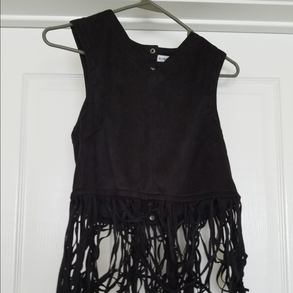 Black fringed crop top by ASOS - Picture 4 of 4