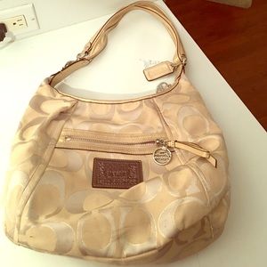 Coach POPPY Gold Hobo Bag