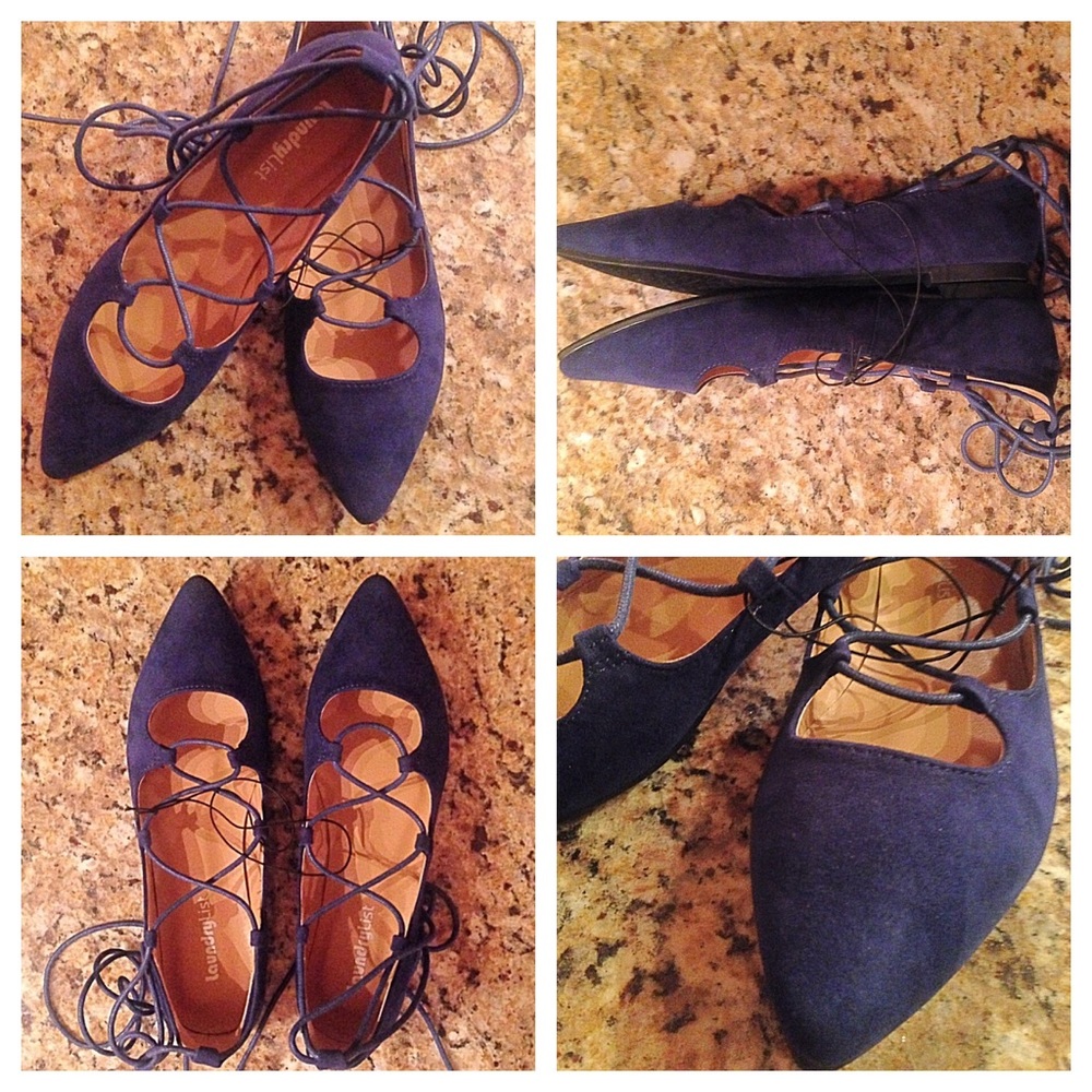 💋👠Lace up ballet flats