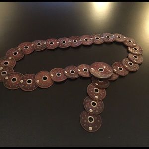 NWOT🌺Buckle 46in Cognac Rivet Fashion Belt!