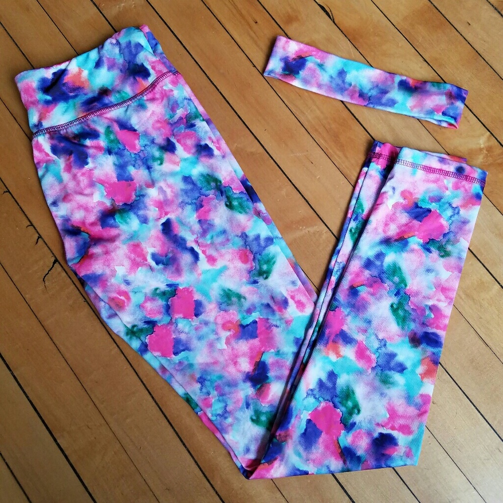 YOGA PANTS + MATCHING HEADBAND