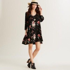 Lightweight black floral dress