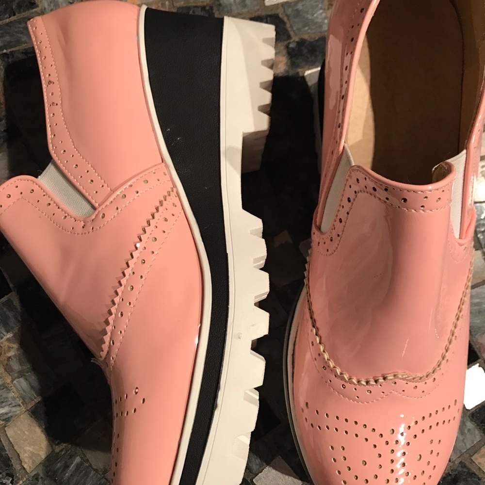 Patent leather platforms