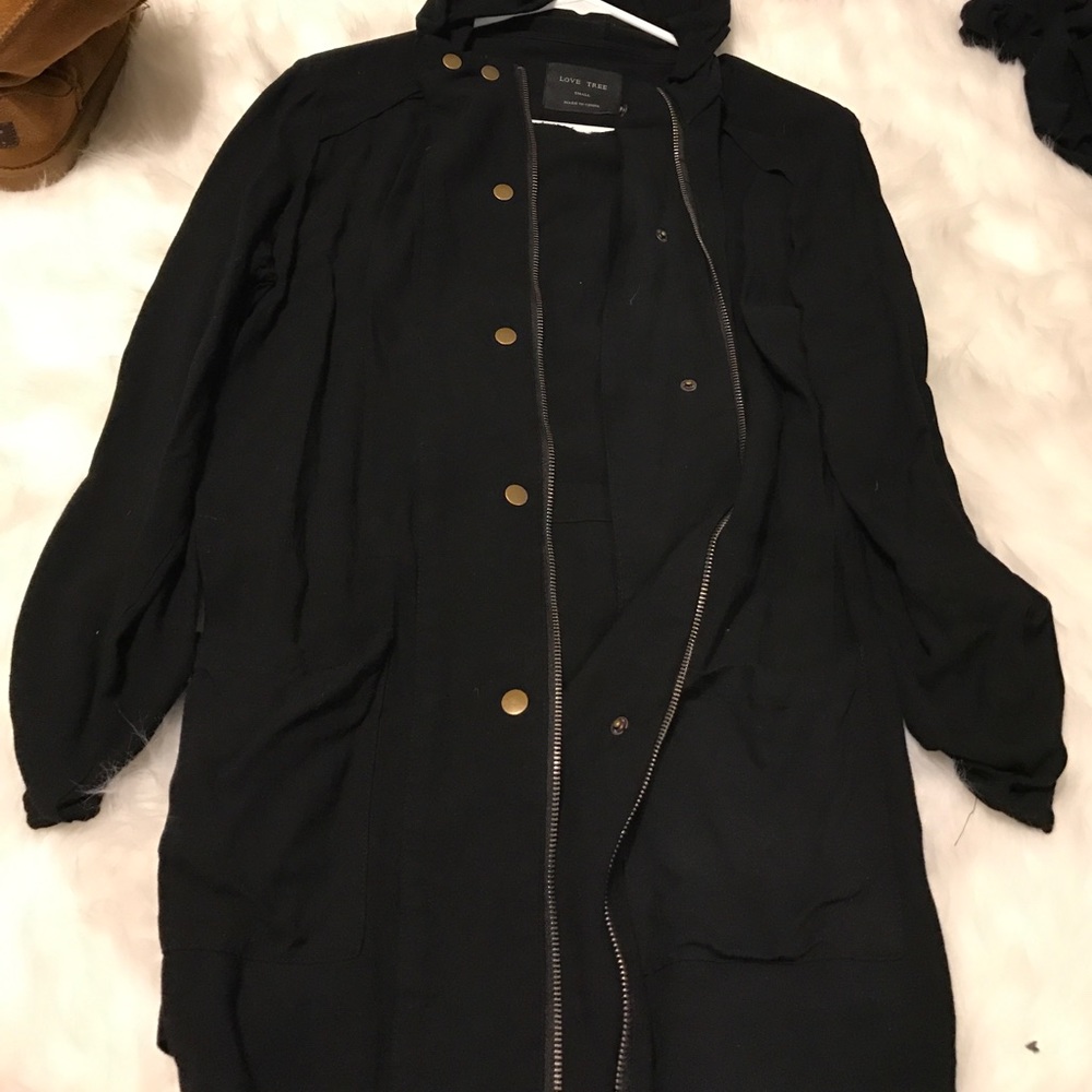 Long black cardigan/jacket