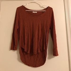Orange/Brown Madewell shirt. Size Small