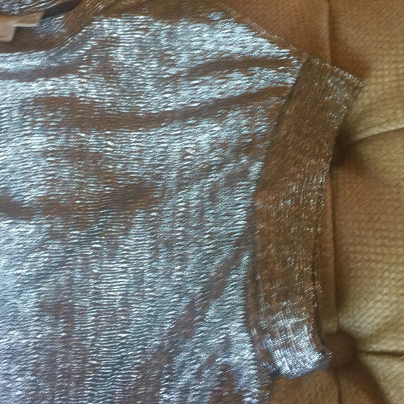 R D Style Shimmering Silver Blouse - Picture 4 of 5