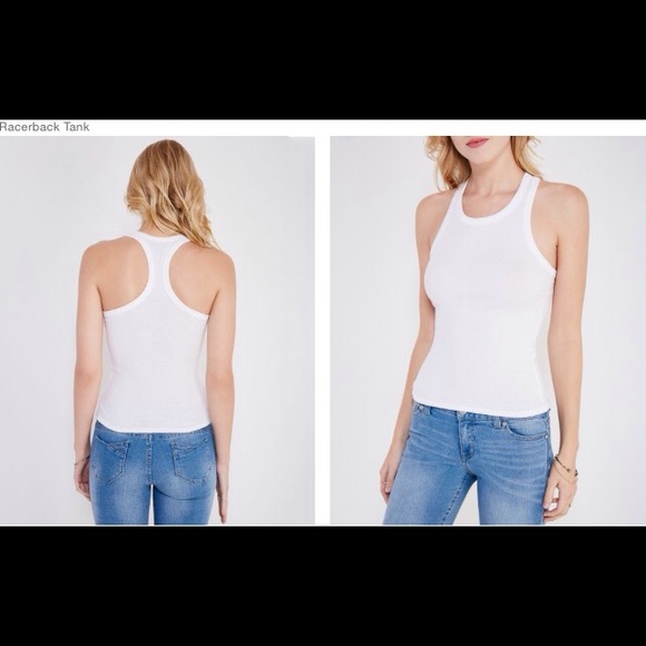 WHITE RACERBACK TANK - Picture 2 of 3