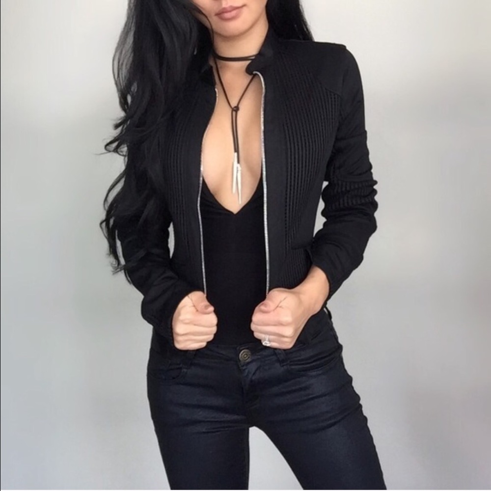 Black Net Jacket from ekAttire
