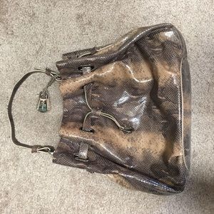 Cole Haan Two-Tone Snakeskin Leather Purse
