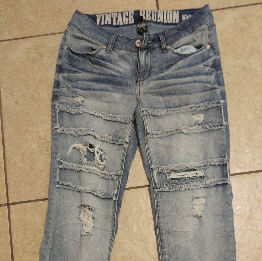 Distressed jeans