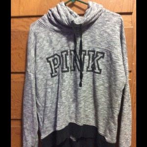 PINK Grey  pullover hoodie
