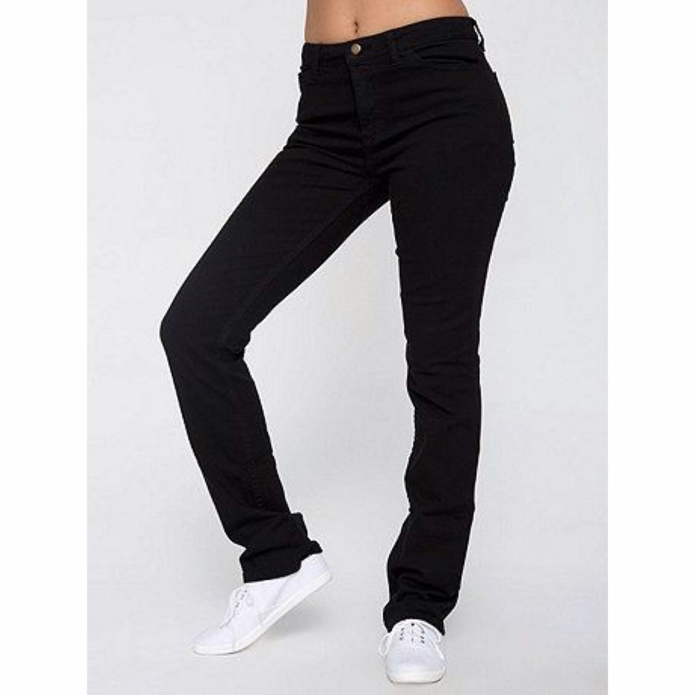 American Apparel Black Slim Slack Lite Jeans