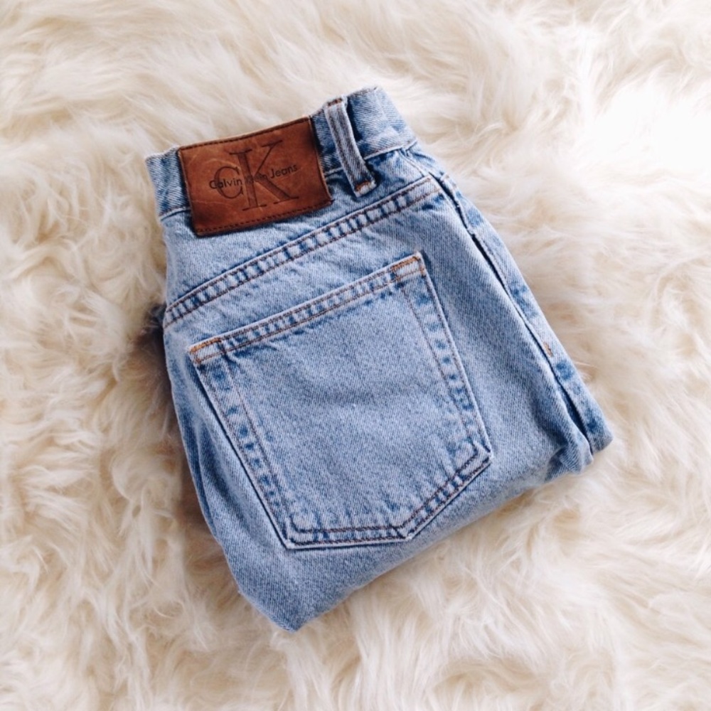 Calvin Klein mid waist blue jean.