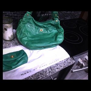 Green Marc by Marc Jacobs handbag & makeup case