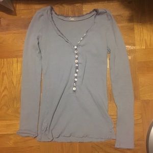 Free people lavender button up thermal