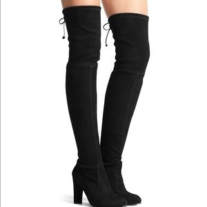 Over the knee suede boots