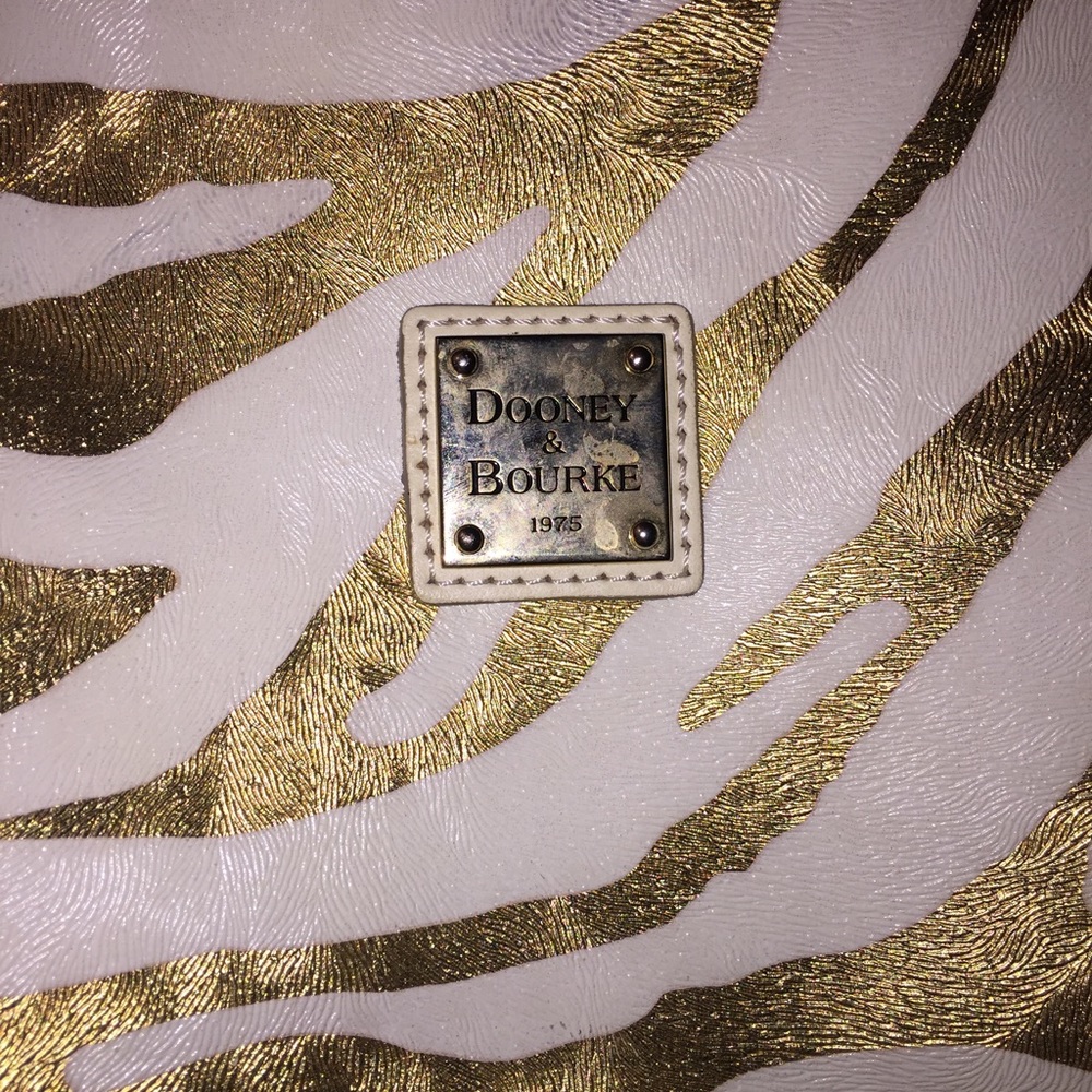 Dooney & Bourke metallic gold zebra print handbag