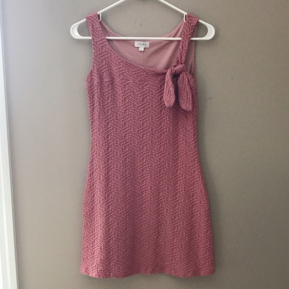 Devan sleeveless nude blush textured mini dress