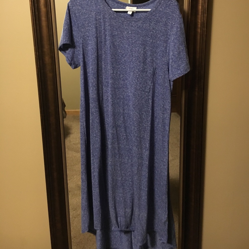 Lularoe XL blue heathered Carly dress