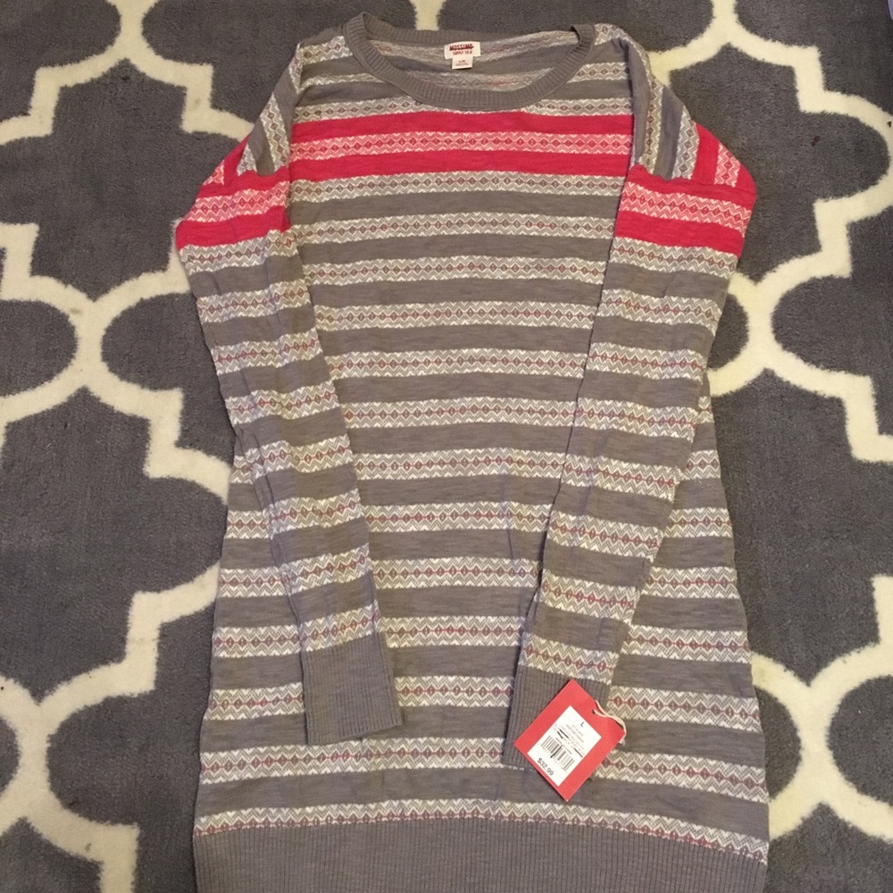 NWT striped long sweater dress/tunic