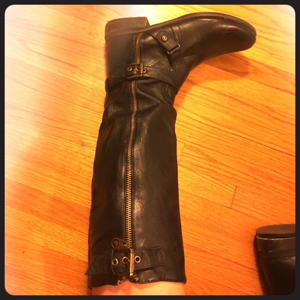 Black riding boots