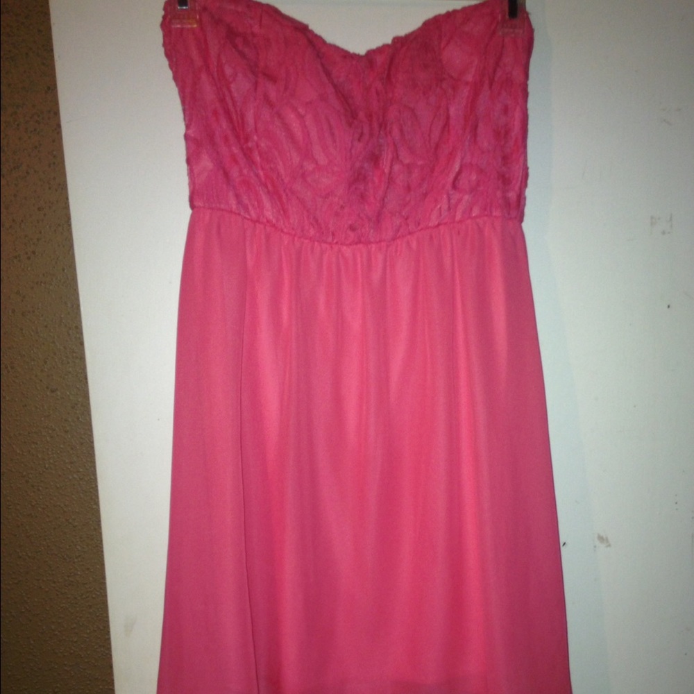 Strapless high low dress