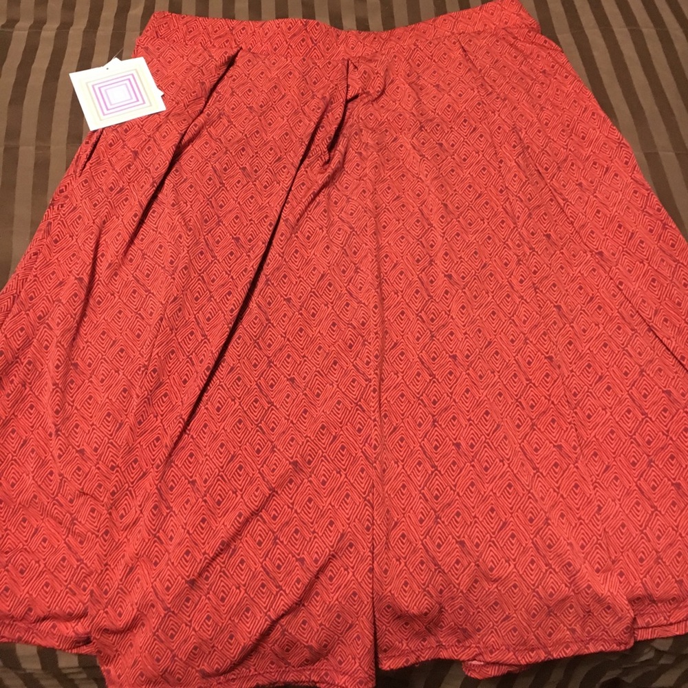 Red Lularoe Madison Skirt