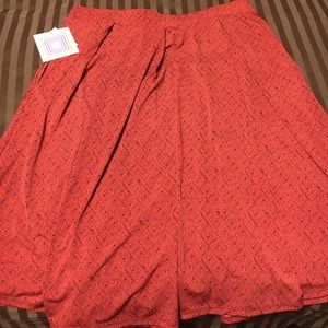Red Lularoe Madison Skirt