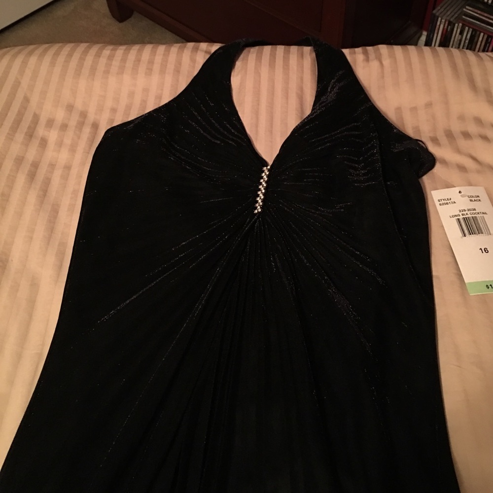 Elegant Evening Gown black with a silver shimmer