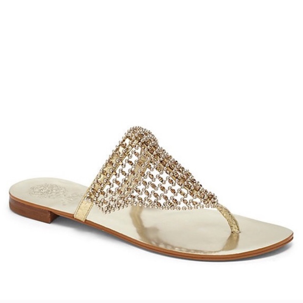 Vince Camuto ✨ Rhinestone Champagne Sandals