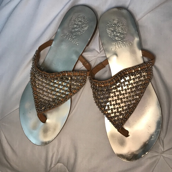 Vince Camuto ✨ Rhinestone Champagne Sandals - Picture 2 of 5