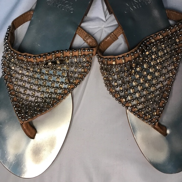 Vince Camuto ✨ Rhinestone Champagne Sandals - Picture 3 of 5