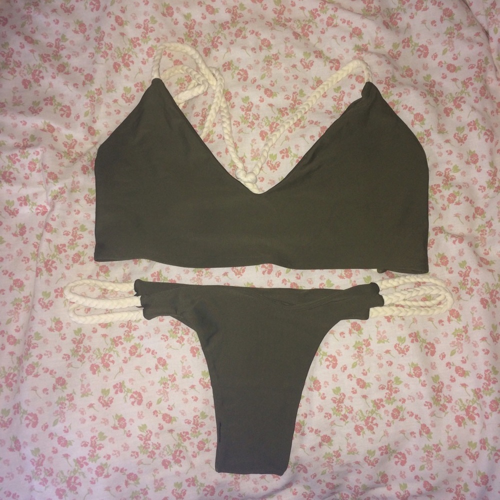 🚫SOLD🚫Kalokini Olive+Bone set