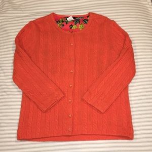 SALE! J. Crew wool & silk cardigan tangerine color