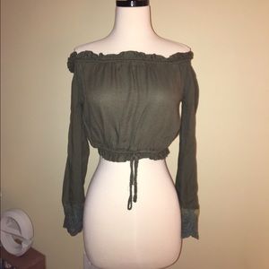 Off the shoulder crop top